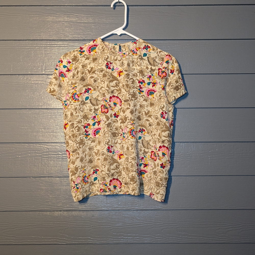Flirty Floral Patterned Women's Blouse